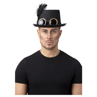 Gothic Victorian Steampunk Top Hat Costume Accessory