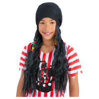 Pirate Bandana with Attached Hair Child Costume Accessory