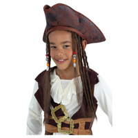 Pirate Hat with Dreadlocks Child Costume Accessory