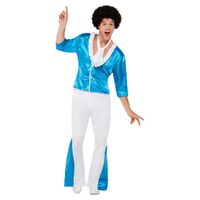 70s Super Glam Adult Costume Blue Size: Extra Large