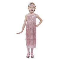 20s Pink Flapper Child Costume Size: Large