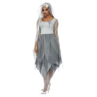 Graveyard Bride Grey Adult Costume Size: Small