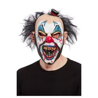 Evil Clown Overhead Latex Mask Costume Accessory