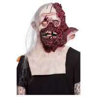 Burnt Face Overhead and Neck Deluxe Latex Mask Costume Accessory