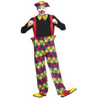 Hooped Clown Adult Costume Size: Medium