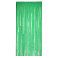 Matt Fringe Curtain Backdrop Green