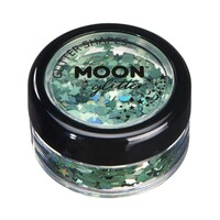 Moon Glitter Holographic Glitter Shapes 3g Green
