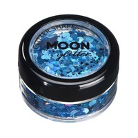 Moon Glitter Holographic Glitter Shapes 3g Blue