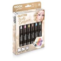 Moon Glitter Holographic Body Crayons Box Set