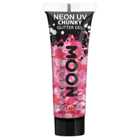 Moon Glow Neon UV Chunky Glitter Gel 12ml Hot Pink