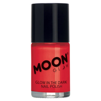 Moon Glow - Glow in the Dark Nail Polish 14ml Red