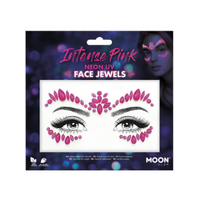 Moon Glow Face Jewels Neon UV Intense Pink