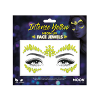 Moon Glow Face Jewels Neon UV Intense Yellow