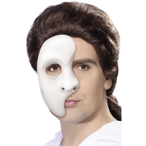 White Phantom Mask Costume Accessory