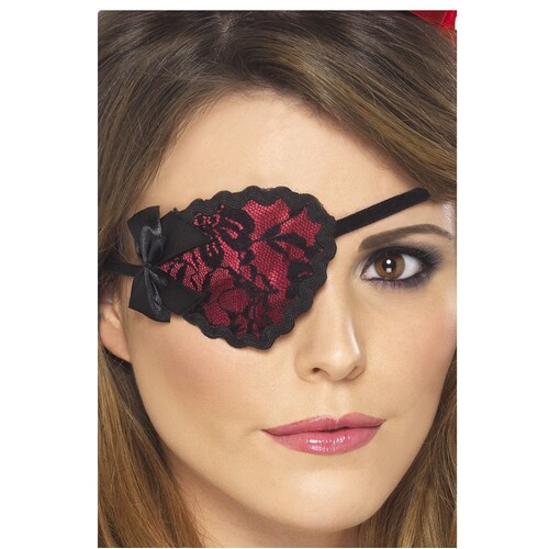 Pirate Eyepatch Red Costume Accessory