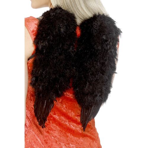 Black Feather Angel Wings Costume Accessory 