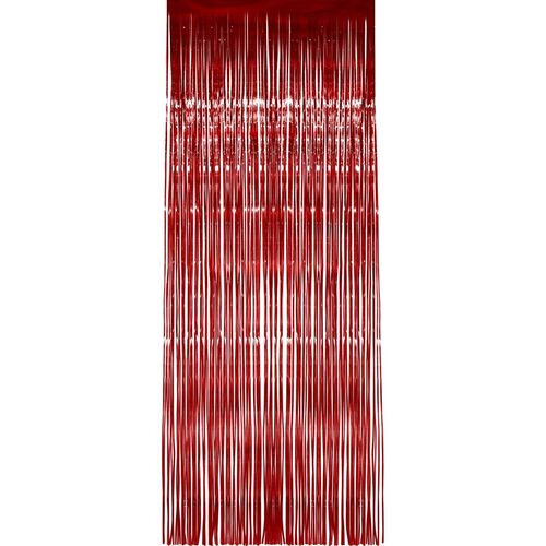 Shimmer Curtain Metallic Red 