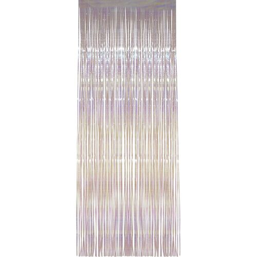 Shimmer Curtain White Iridescent Party Decoration