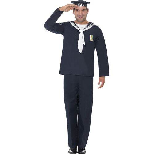 Blue Naval Seaman Adult Costume Size: Large