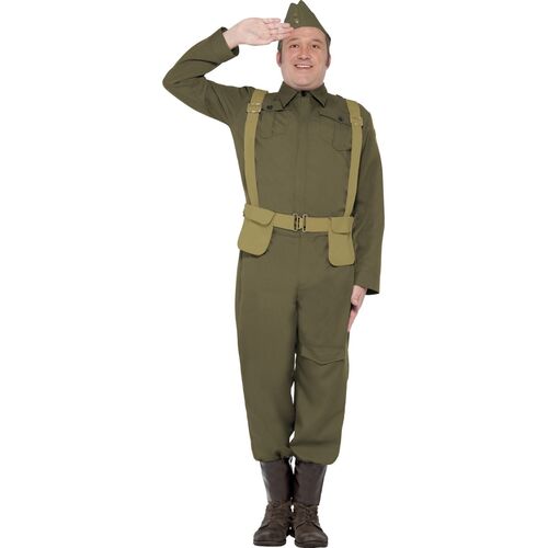 WW2 Home Guard Private Adult Costume Size: Extra Large