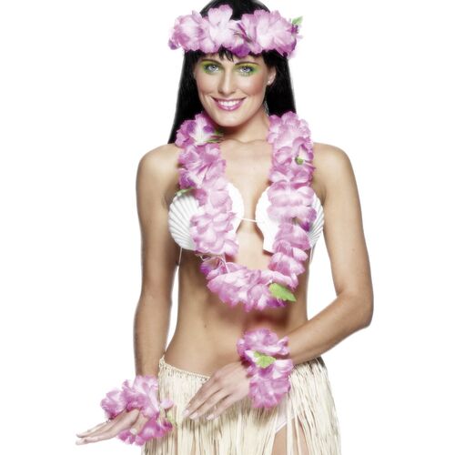 Pink Hawaiian Set Costume Accessory
