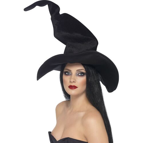 Witches Hat Black Tall and Twisty Costume Accessory 