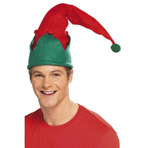 Elf Hat with Pom Pom Costume Accessory 