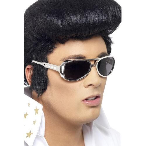 Silver Elvis Glasses Costume Accessory