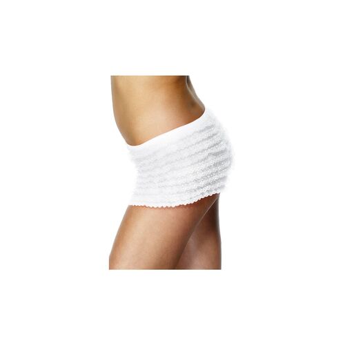 White Ruffled Adult Panties Costume Accessory Size: One Size