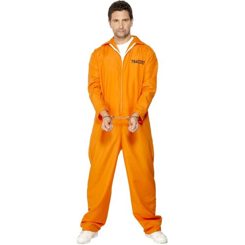 Escaped Prisoner Adult Costume Size: Extra Large