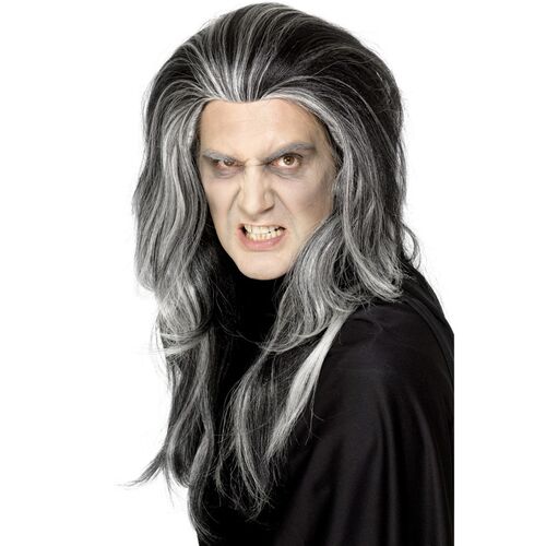 Gothic Vampire Black Wig Costume Accessory
