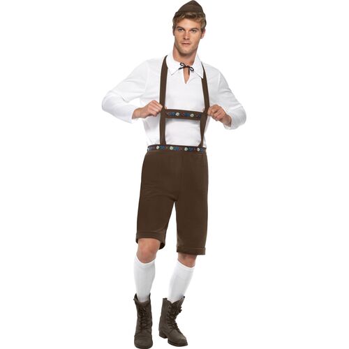 Bavarian Man Adult Brown Costume Size: Medium