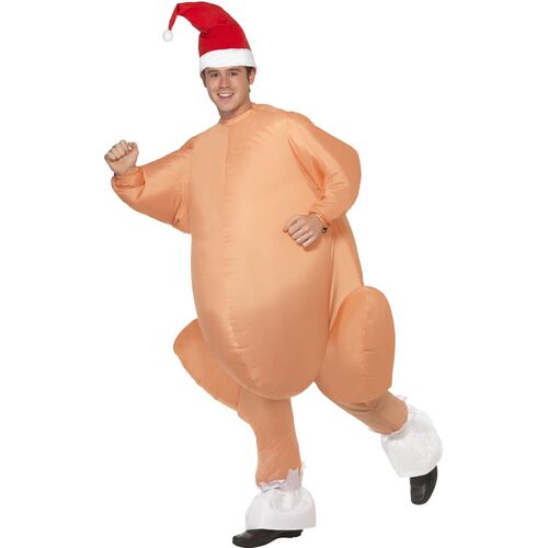 Christmas Roast Turkey Inflatable Adult Costume Size: One Size Fits Most