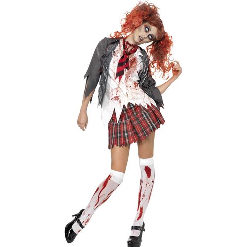 High School Horror Zombie Schoolgirl Adult Costume Size: Medium