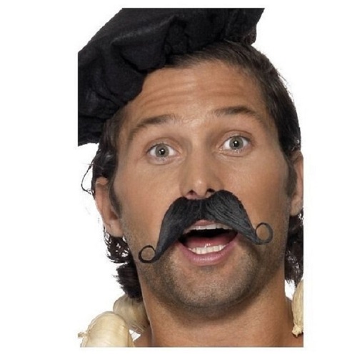 Frenchman Moustache Black Costume Accessory