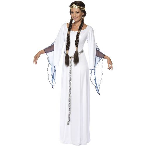 Medieval Maid Adult White Costume Size: Large