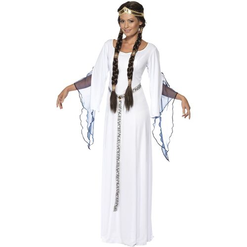 Medieval Maid Adult White Costume Size: Medium
