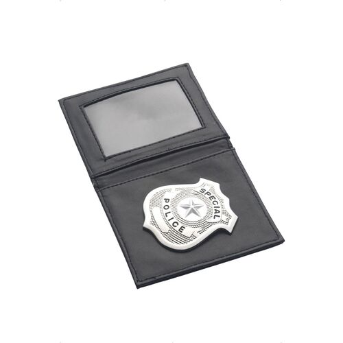 Police Badge In Wallet Costume Accessory