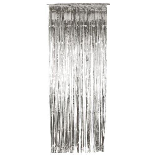 Shimmer Curtain Metallic Silver Party Decoration