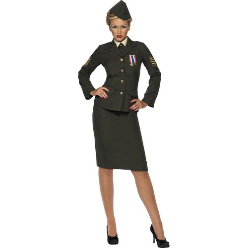 Wartime Officer Womens Adult Costume Size: Medium
