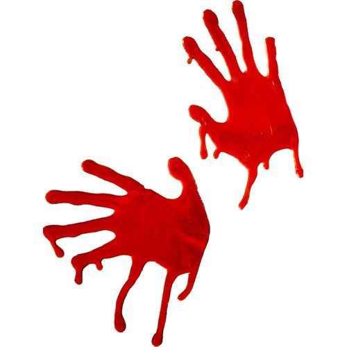 Horrible Blooded Hands Halloween Window Decorations