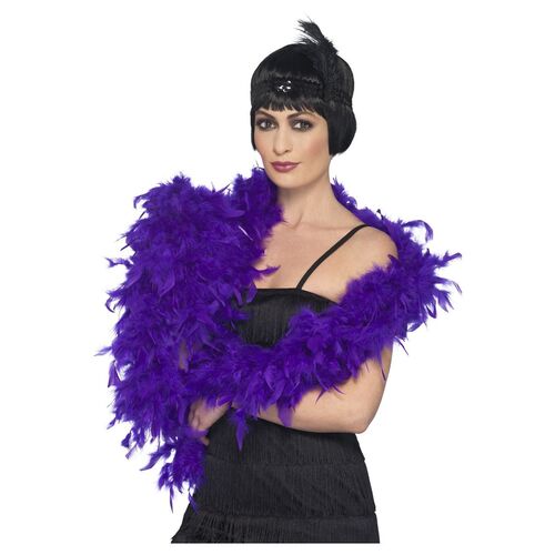 Deluxe Feather Boa Purple Costume Accessory