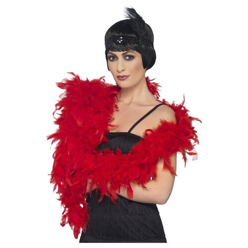 Deluxe Feather Boa Red Costume Accessory