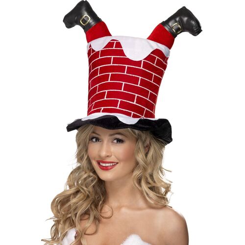 Santa Stuck In Chimney Hat