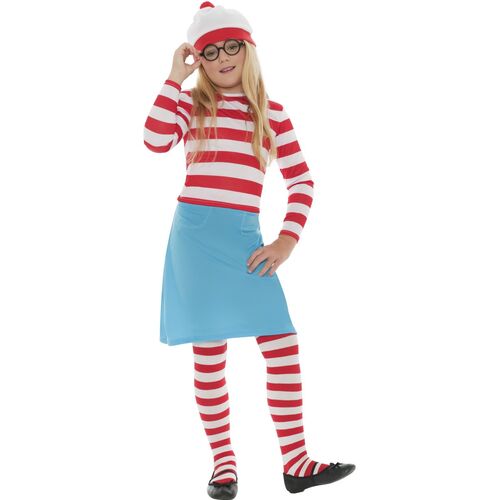 Where's Wally? Wenda Child Costume Size: Medium