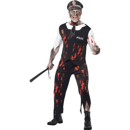 Zombie Policeman Adult Costume Size: Medium