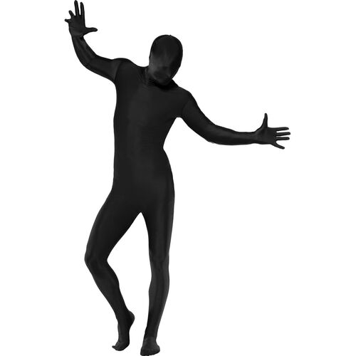 Black Second Skin Adult Costume Suit Size: Large