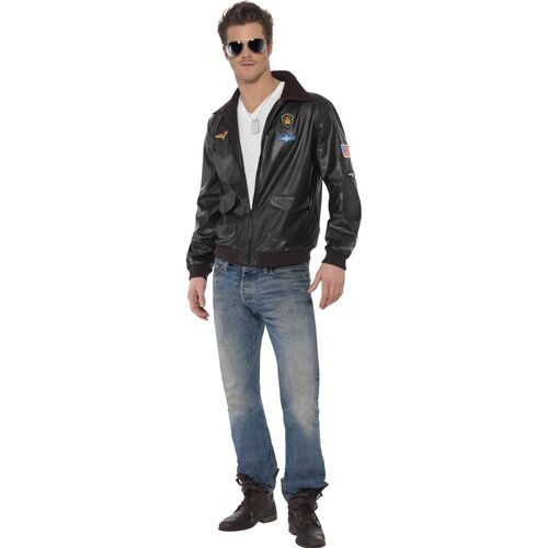 Top Gun Bomber Adult Costume Jacket Size: Small