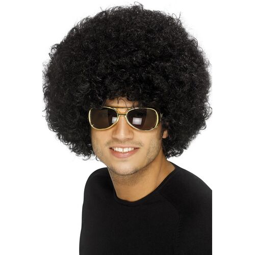 Afro 70's Funky Black Wig Costume Accessory