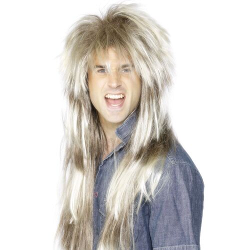Mullet Mega 80's Blonde and Brown Wig Costume Accessory